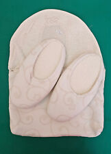 Pantofole in tessuto damascato completo di borsetta con inserto in etamine