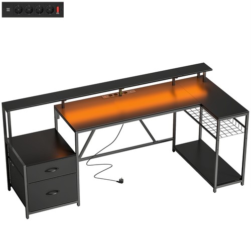 Scrivania gaming angolare con - scrivania,