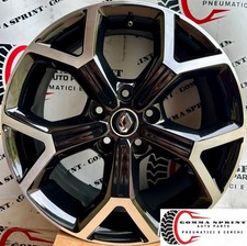 4 CERCHI IN LEGA RAGGIO 17 RENAULT KADJAR KANGOO NERO LUCIDO DIAMANTATO