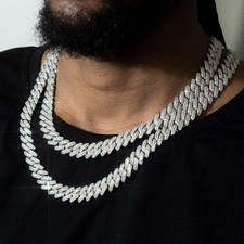 Cadena Cubana Plata 925 Para