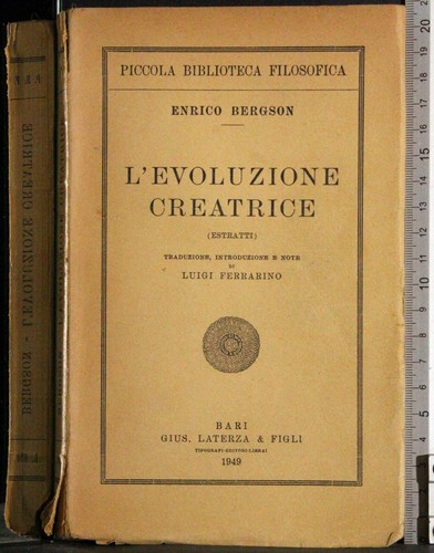 Evoluzione creatrice enrico - l'evoluzione, creatrice.