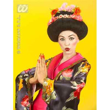 PARRUCCA GIAPPONESE GEISHA CON FIORI CARNEVALE