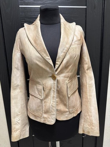Giacca donna pinko - beige, pelle