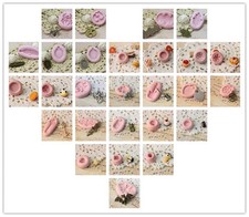 SUPER OFFERTA stampi gomma siliconica forme miste lotto20pz fimo cernit formine 