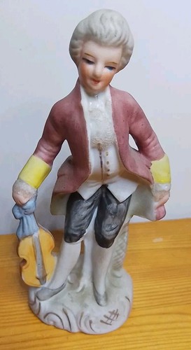 Bisque figurine violinist - bisque,