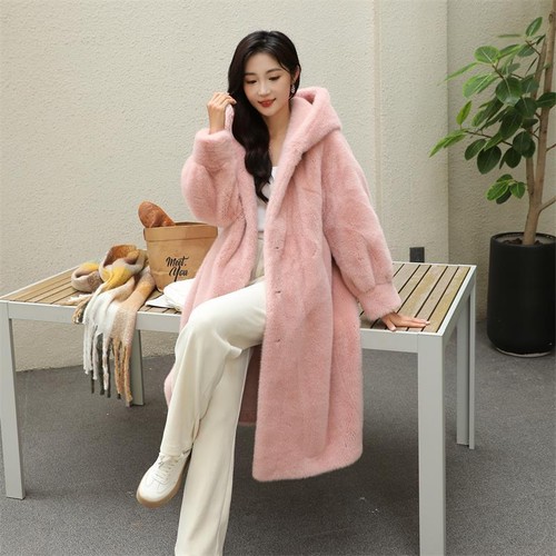 Cappotto lungo pelliccia - , donna