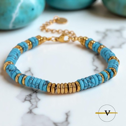 Bracciale uomo donna turchese - bracciale,