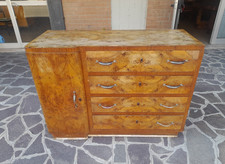 Comò cassettone art deco  in noce e radica da restaurare anno 1930-40