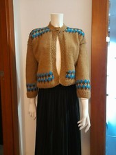 BOLERO IN LANA color cammello lavorato ad intarsio