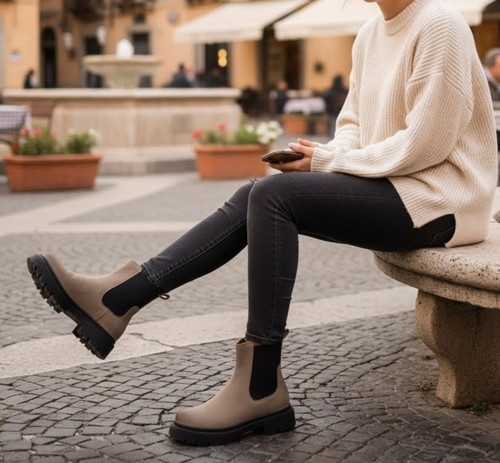 Stivaletti donna tortora - stivaletti, da