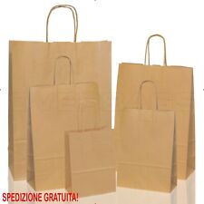 BORSE SHOPPER SACCHETTI DI CARTA MANICO CORDINO COLORE AVANA