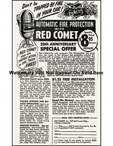 Estintore cometa rossa - cometa,