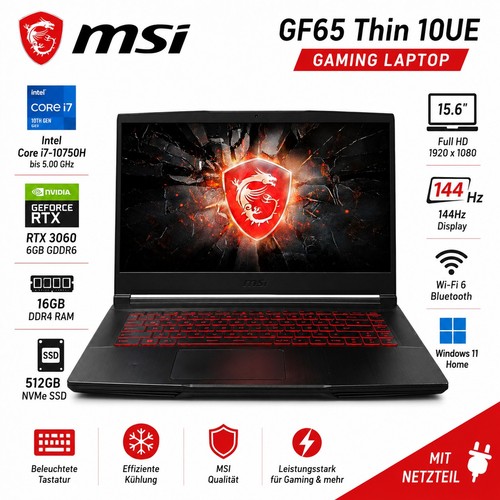 Msi gf65 thin laptop - msi,