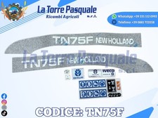 ADESIVI DECALCOMANIA TRATTORE NEW HOLLAND TN75F