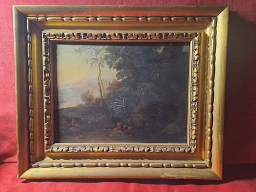 Quadro antico paesaggio olio - quadro, antico.