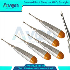 Lotto 5 pezzi Bernard estrazione radici dentali elevatore pick #60, punta vanga dritta