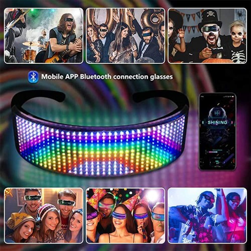 Occhiali led luminosi festa - led,