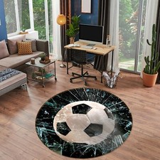 Tappeto antiscivolo gioco vetro calcio 3D ZHUB5697 tappeto fotografico Zoe