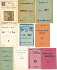 LIBRETTI D'OPERA  La Cena delle Beffe - Pagliacci -Andrea Chenir  LOTTO 10 PEZZI