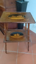 ANTICO TAVOLINO IN LEGNO INTARSIATO SORRENTINO SORRENTO LIBERTY ORIGINALE