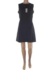 Sportstaff Abito Da Donna Corto Grigio Lana Svasato Cerniera Elegante Taglia 44