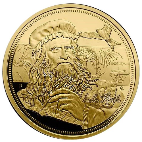 Moneta oro leonardo vinci - oro,