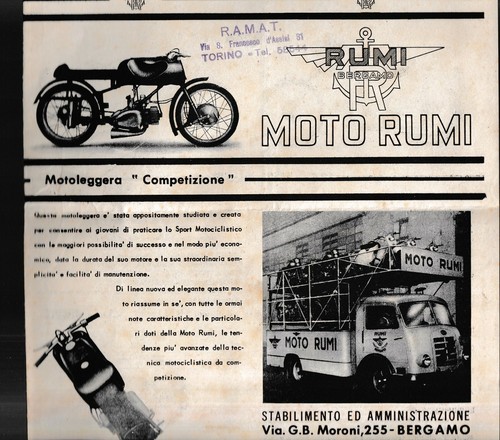 Moto rumi bergamo depliant - rumi,