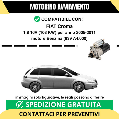 Motorino avviamento fiat - motorino, croma
