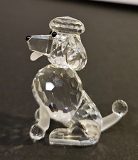 Crystal Dog - Sitting Poodle