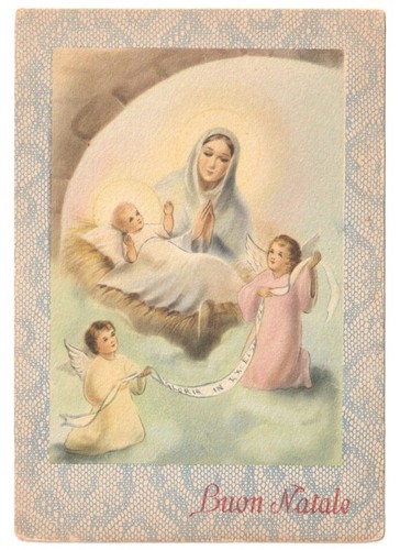 Cartolina vintage auguri - cartolina,