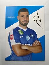 Autografo BELA BALOGH-MTK Budapest-9 Cappellini UNGHERIA-Ex-Colchester United-firmato-AK