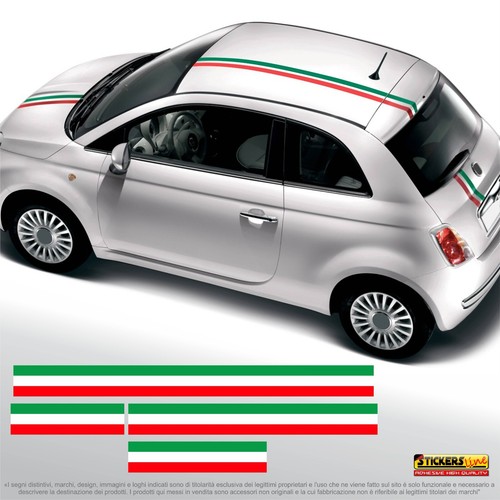 Adesivi fiat 500 fasce - fiat,