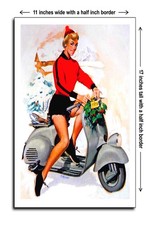 1954 Vespa Calendar Pinup Girl