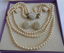 set demi COLLANA E ORECCHINI SARAH COVENTRY double face reversibile 1957