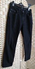Jeans Pierre Cardin Paris Uomo/Giovane Adulto Nero Denim Dritto 32W S Reg Fit