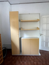 Mobile Letto a Scomparsa rete 190x85 1 anta armadio 2 ripiani una base a 2 ante 