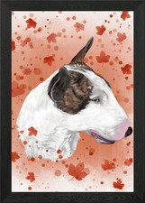 Bull Terrier in autunno poster