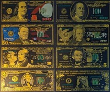 24K BLACK GOLD 8 Bill Lot