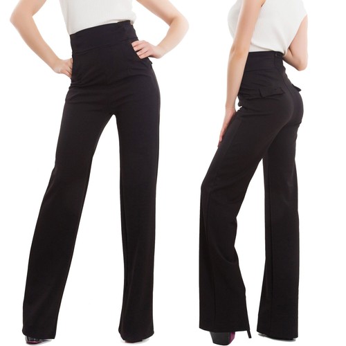 Pantaloni donna vita alta