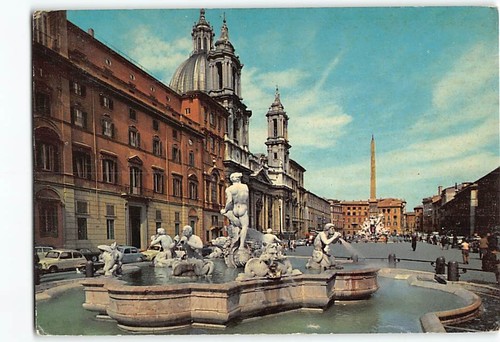 Cartolina piazza navona - navona, roma