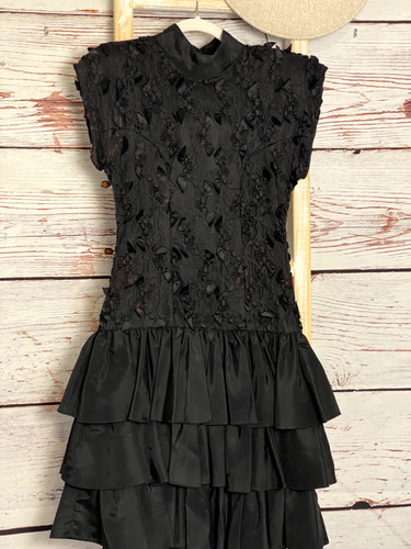 Abito nero vintage carte - abito,