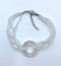 Bracciale Donna Bianco In Conchiglia Nuovo Bijoux Accessori Regalo Moda