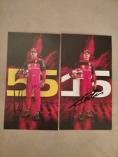 Cartoline/Postcards Leclerc e Sainz 2022 (1° serie) con autografi - Ferrari - F1