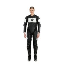 Tuta moto donna Dainese Imatra Lady leather 1pc suit perf. Black white