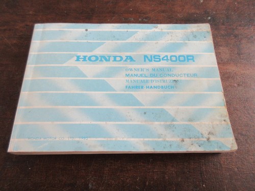 Honda ns400r owner manual - ns400r,