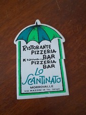 88) Adesivo Vintage RISTORANTE PIZZERIA BAR LO SCANTINATO Morrovalle Macerata 