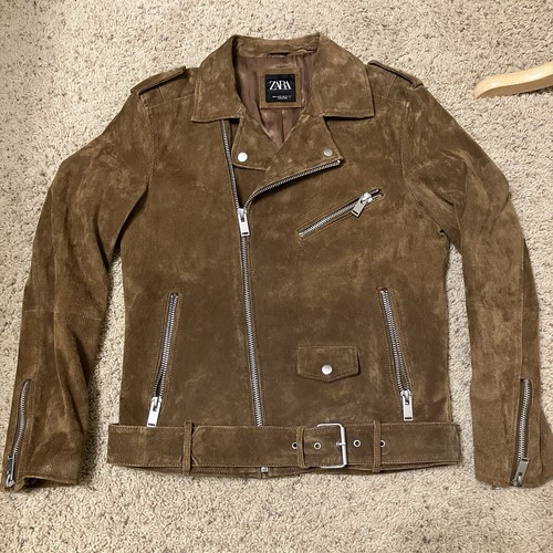 Giacca moto zara - giacca, scamosciata