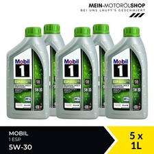 Mobil 1 ESP 5W-30 VW 507 504 MERCEDES OPEL BMW LL-4 ACEA C3 5x1 litri = 5 litri