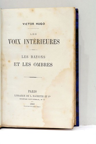 Hugo les voix intérieures - les,