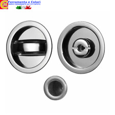 Kit Completo Maniglia Per Porta Scorrevole Serratura Porte a Scrigno Cromo Sat